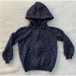 Lee Full Zip Heathered Blue Fleece Lined Hoodie Toddler Size 4